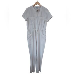 Old Navy Womens Active StretchTech One Piece Jumpsuit Cream Medium